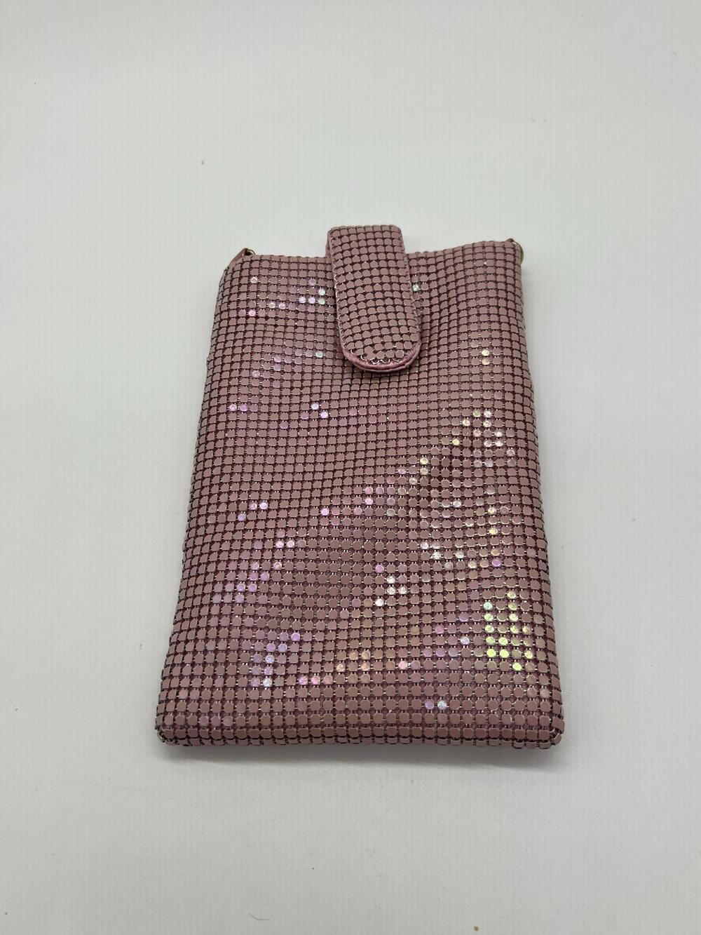 Olivia Miller Clutch Bag Womens Mini Pink Sequin Mesh Magnetic Evening Purse